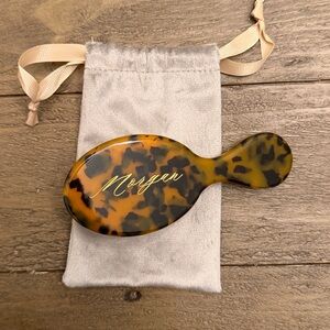 Personalized Tortoiseshell Hair Brush - Morgan